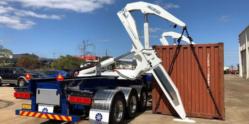 Container trailer - SB363 series - Steelbro - for terminals / side-lift / self-loading container