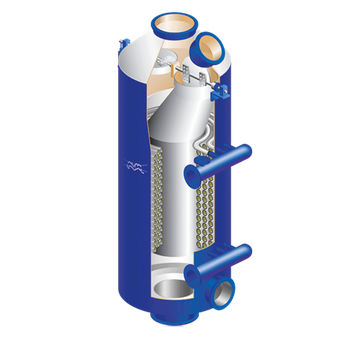 Vertical heater - Aalborg EX - Alfa Laval Mid Europe - fluid / for ships