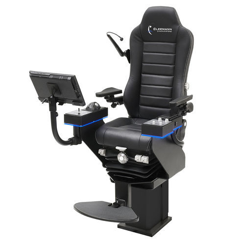 Helm seat - COMMANDER L  - Cleemann Chair-Systems - for ships / with armrests / with built-in pilot console