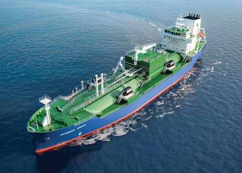 LNG carrier cargo ship - HYUNDAI MIPO DOCKYARD