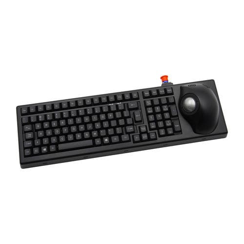 Computer keyboard with trackball - MKBE104 - NSI - custom / waterproof / panel-mount