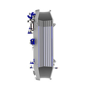 Exhaust gas ships boiler - EMB / EME-VST - SAACKE - vertical / smoke tube