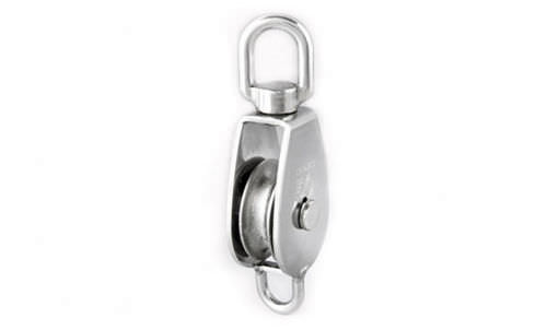 Single block - S314A-B - YCH Ind. Corp. - with becket / plain bearing / for sailboats