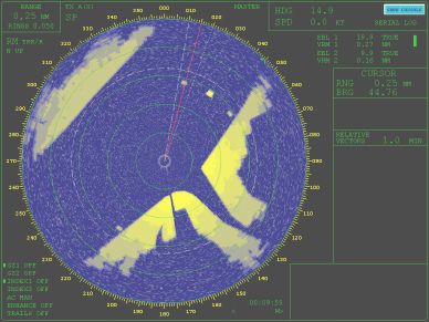 Radar simulation software - VR-ARPA - NAUDEQ - for ships