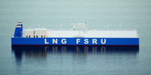 LNG carrier cargo ship - FSRU - Brodosplit Shipyard - catamaran / concrete