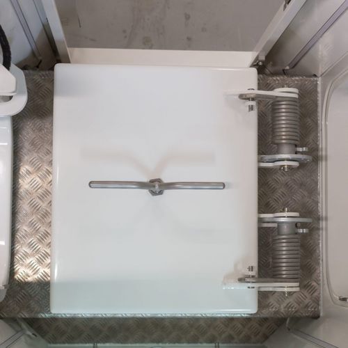 Ship deck hatch - WRH-E S2 - Libra-Plast AS - square / weathertight / single inner handle