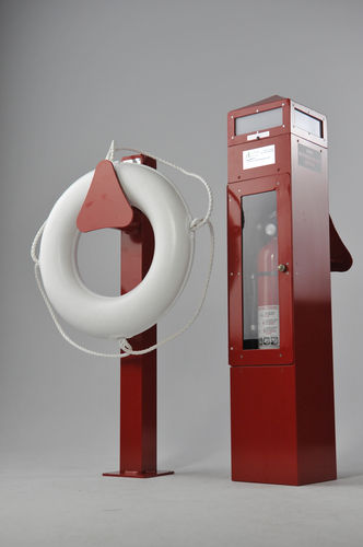 Fire pedestal - Accmar Equipment Company - with built-in light / for docks