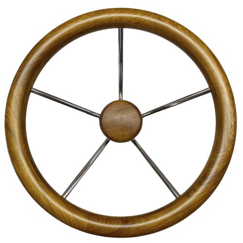 Sailboat helm wheel - T4C series - SAVORETTI ARMANDO & C. s.n.c. - wooden / stainless steel / classic