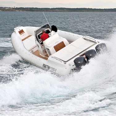 Outboard inflatable boat - 40 SPORT FB - Heaven Gommoni - rigid / center console / 18-person max.