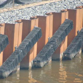 Harbor fender - Maritime International - for pier piles / Dropstitch