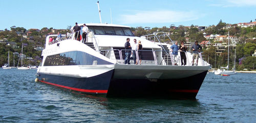 Logistics transport boat - Water Bus series - Mavi Deniz - catamaran / inboard waterjet / aluminum