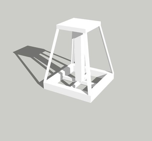 Motor boat stand - SCF-501 50T 1m - Yachtgarage - keel / fixed / galvanised steel