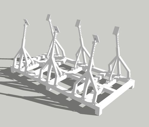 Sailboat cradle - SB-02 - Yachtgarage - adjustable / mobile / heavy haul