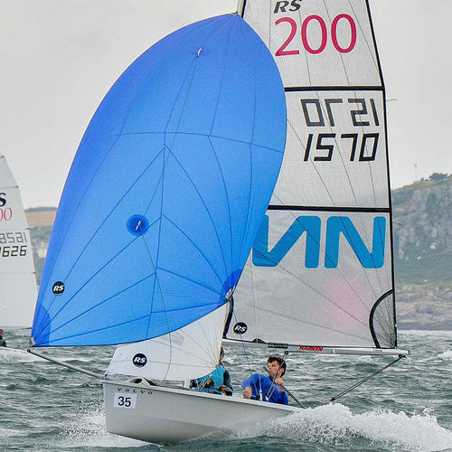 Double-handed sailing dinghy - 200 - RS Sailing France - regatta / asymmetric spinnaker