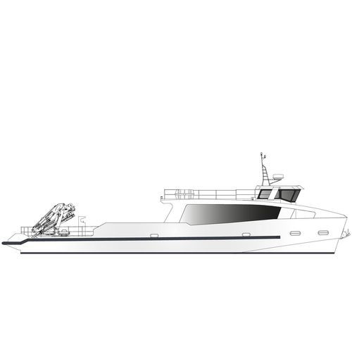 Aquaculture support vessel professional boat - 21 m YSV - ODC MARINE - inboard / aluminum