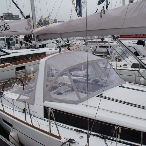 Sailboat sprayhood - Oceanis 41 - TTOP Nautic - cockpit / aluminum frame / stainless steel frame
