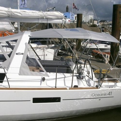 Sailboat Bimini top - Oceanis 41 - TTOP Nautic - cockpit / stainless steel frame / PVC