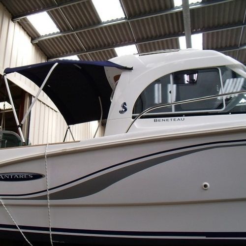 Boat sun awning - Antares 6.50 - TTOP Nautic - cockpit / aluminum frame / acrylic