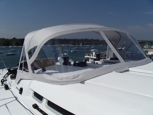 Sailboat sprayhood - First 45 - TTOP Nautic - cockpit / stainless steel frame / blue