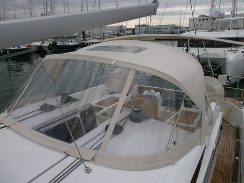 Sailboat sprayhood - Sun Odyssey 490 - TTOP Nautic - cockpit / aluminum frame / stainless steel frame