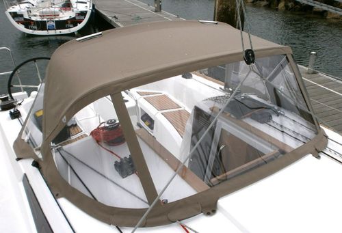 Sailboat sprayhood - Sun Odyssey 349 - TTOP Nautic - cockpit / aluminum frame / stainless steel frame