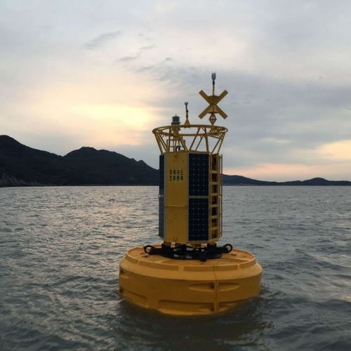 Beacon buoy - DB 14000 - Mobilis - anchor / high seas / yellow