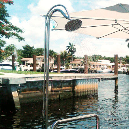 Yacht shower - UMT MARINE LLC - stainless steel / for boat / for decks