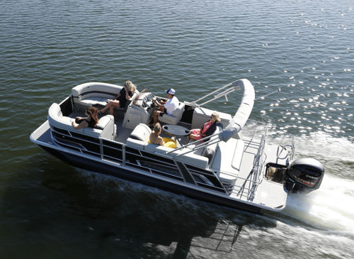Outboard pontoon boat - 5 Q - Stardeck by starcraft - tri-tube / open / side console