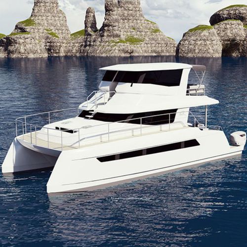 Catamaran express cruiser - 40 OB - Powerplay Power Catamarans - outboard / gasoline / electric