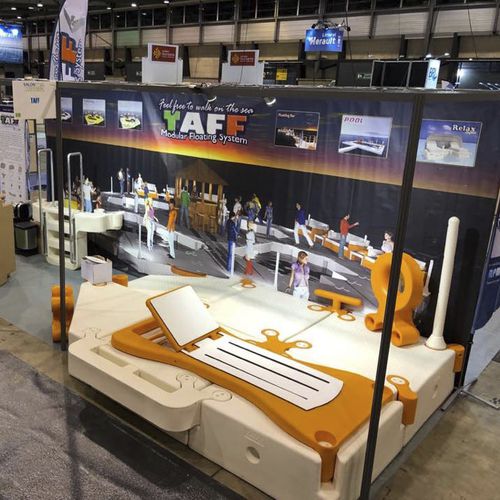 Floating sun lounger - Relax - TAFF - Modular Floating System - for yacht / adjustable / plastic