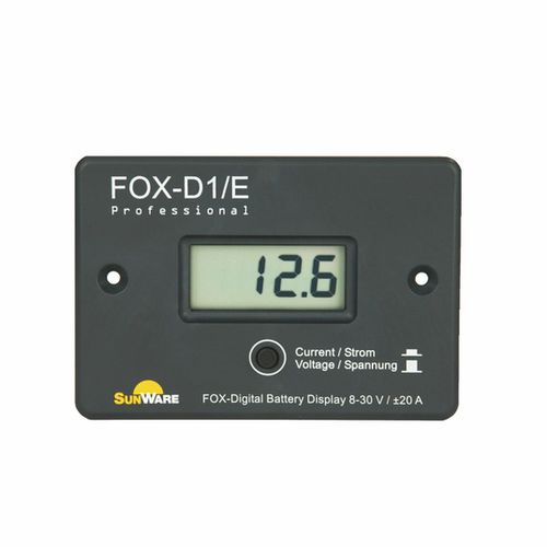 Battery charge controller - FOX Series - SunWare Solartechnik - for solar panels / for boat / digital display