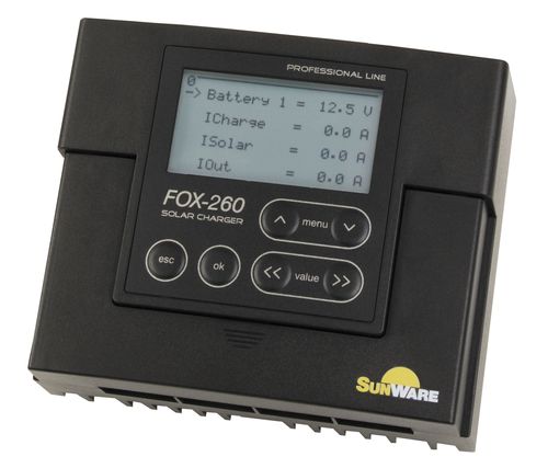 Battery charge regulator controller - FOX Series-X60 - SunWare Solartechnik - for solar panels / boat
