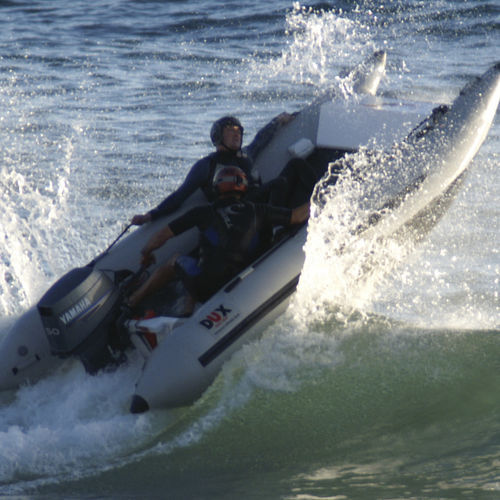 Inflatable catamaran - PD-400 - True North Dux - outboard / rigid / open