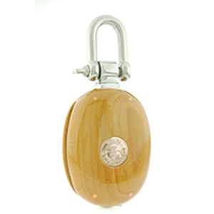 Single block - FRONT  - Ording Blockmakers - with fork / plain bearing / for classic sailboats