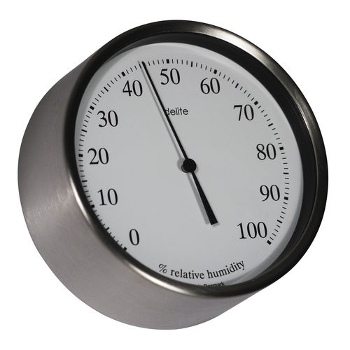 Analog hygrometer - 607700 - Delite  - stainless steel / white