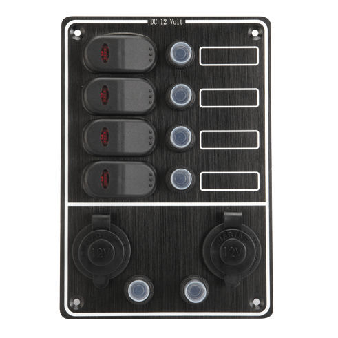Boat switch panel - 10141-BK - AAA WORLD-WIDE ENTERPRISES LTD. - current / waterproof