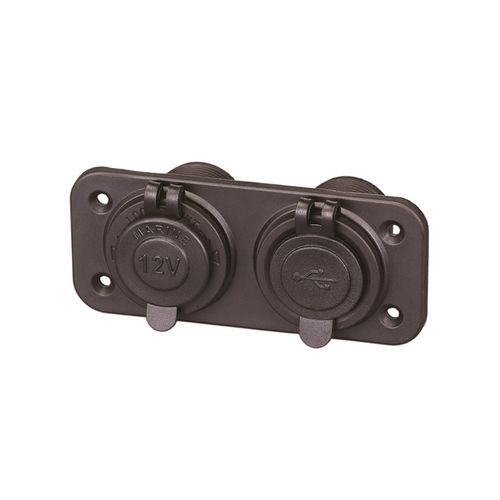 Boat cigarette lighter socket and USB port - 01434 - AAA WORLD-WIDE ENTERPRISES LTD.