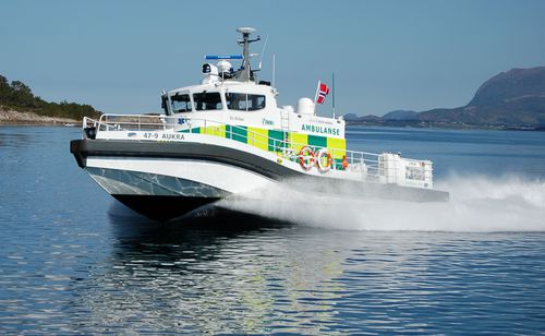 Patrol boat - FF 55X SAR - HUKKELBERG BOATS - search and rescue boat / ambulance boat / inboard waterjet