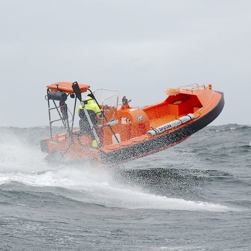 Professional rescue boat - HB Springer 660 - HUKKELBERG BOATS - inboard waterjet / aluminum / rigid hull