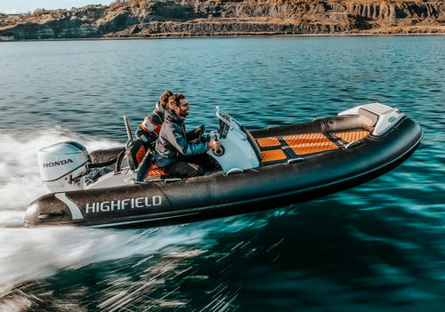 Outboard inflatable boat - SP 460 - HIGHFIELD BOATS - rigid / open / side console