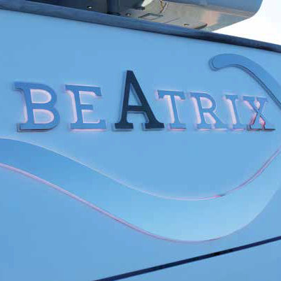 Yacht lettering - Metalstyle Srl - stainless steel / acrylic / LED
