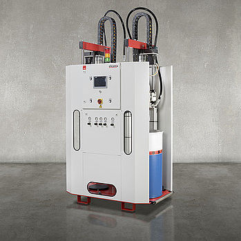 Resin metering - mixing unit - silcomix - Dopag - with piston pump / for shipyards