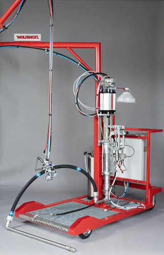 Gelcoat spraying machine - Chopper 150 - Wolfangel GmbH - mobile / for shipyards