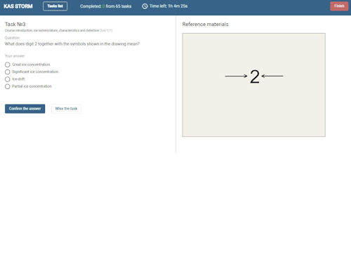 Training software - Polar Water - STORM SIM - ice navigation knowledge testing / for ships