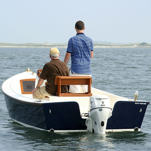 Outboard center console boat - M500  - Mazury Sp. z o.o.  - 5-person max. / skiff / sundeck
