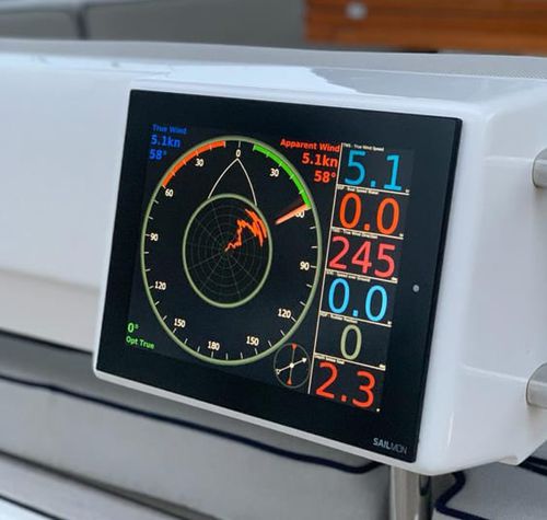 Wind anemometer multi-purpose instrument - ELEMENT 10 - Sailmon GmbH  - for sailboats / color / fixed