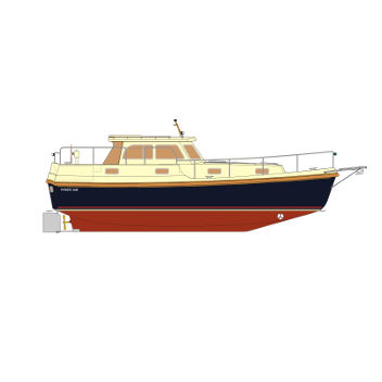 Inboard express cruiser - 34M - HABER YACHTS Sp. z o.o.  - diesel / displacement hull / hard-top
