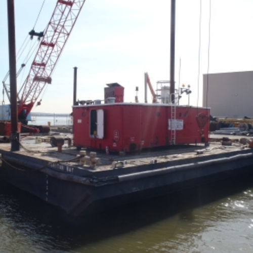Crane barge special vessel - Raritan Bay - Donjon Marine - steel