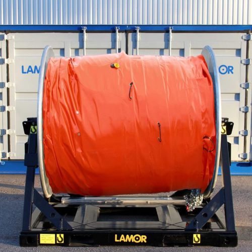 Containerized furler / anti-pollution boom - HSR L-series - LAMOR - trailerable