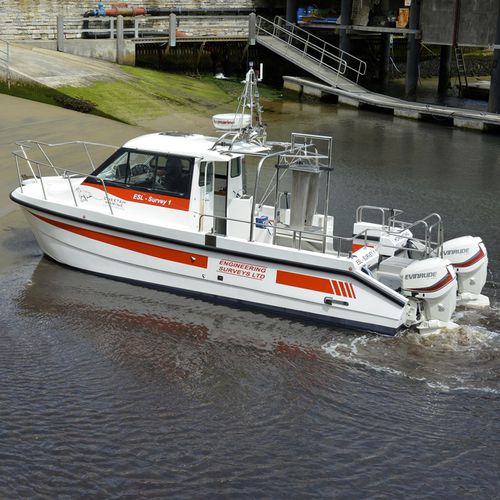 Hydrographic survey boat - Survey 1 - Cheetah Marine - catamaran / outboard